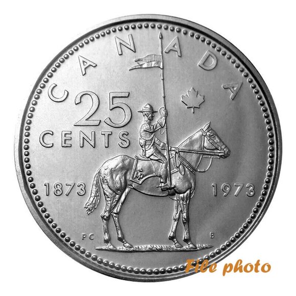 1973 Canada 'R.C.M.P. Centennial 1873-1973' 40 x 25¢ Coin Roll! - Picture 5 of 8